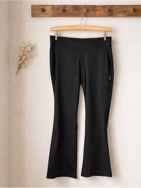 Columbia Women's Flare Pants Gray Size L Elastic Waist‎ Drawstring with Pockets